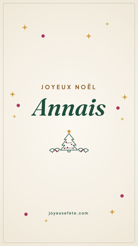 Image « Joyeux Noël Annais » au format story
