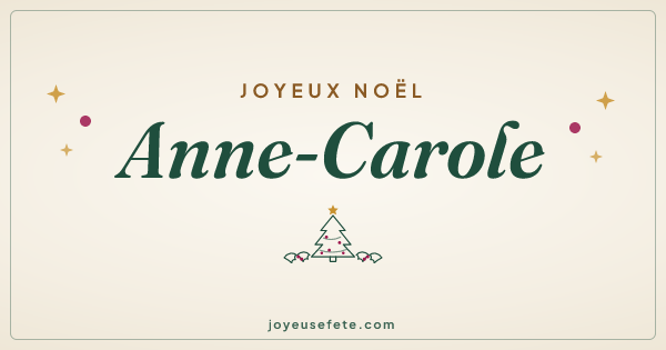 Image « Joyeux Noël Anne-Carole » au format large