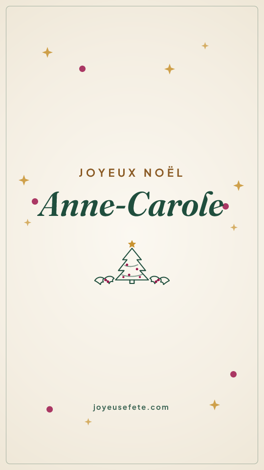 Image « Joyeux Noël Anne-Carole » au format story