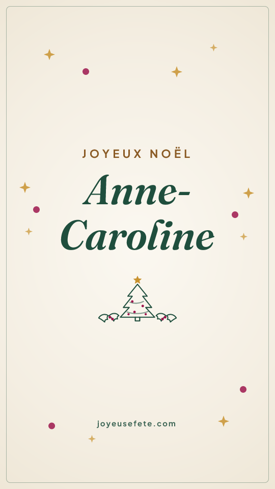 Image « Joyeux Noël Anne-Caroline » au format story