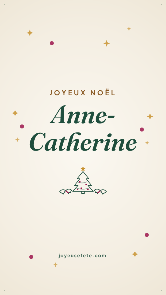 Image « Joyeux Noël Anne-Catherine » au format story