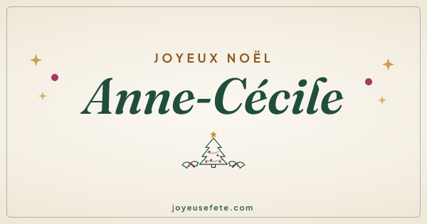 Image « Joyeux Noël Anne-Cécile » au format large
