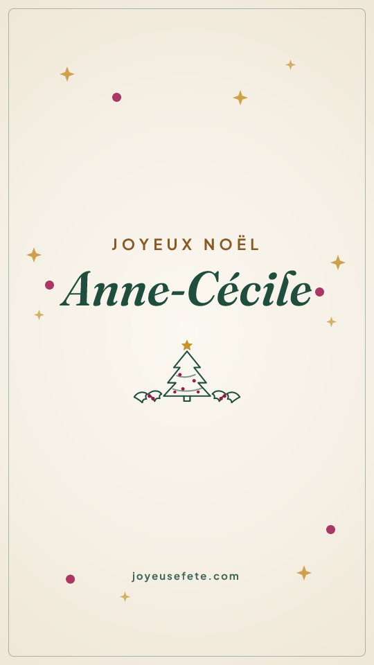 Image « Joyeux Noël Anne-Cécile » au format story