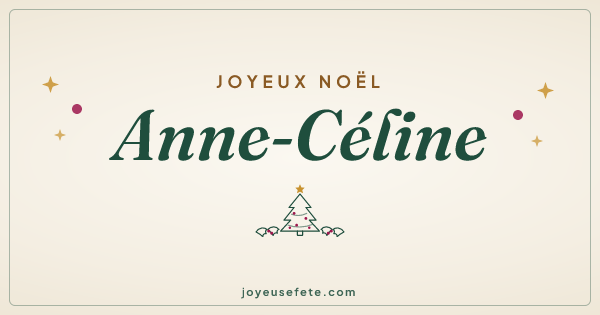 Image « Joyeux Noël Anne-Céline » au format large