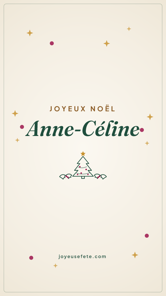 Image « Joyeux Noël Anne-Céline » au format story