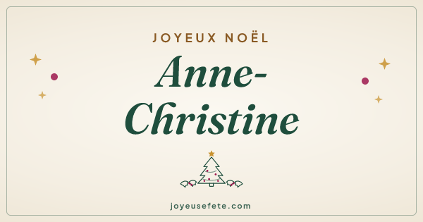 Image « Joyeux Noël Anne-Christine » au format large