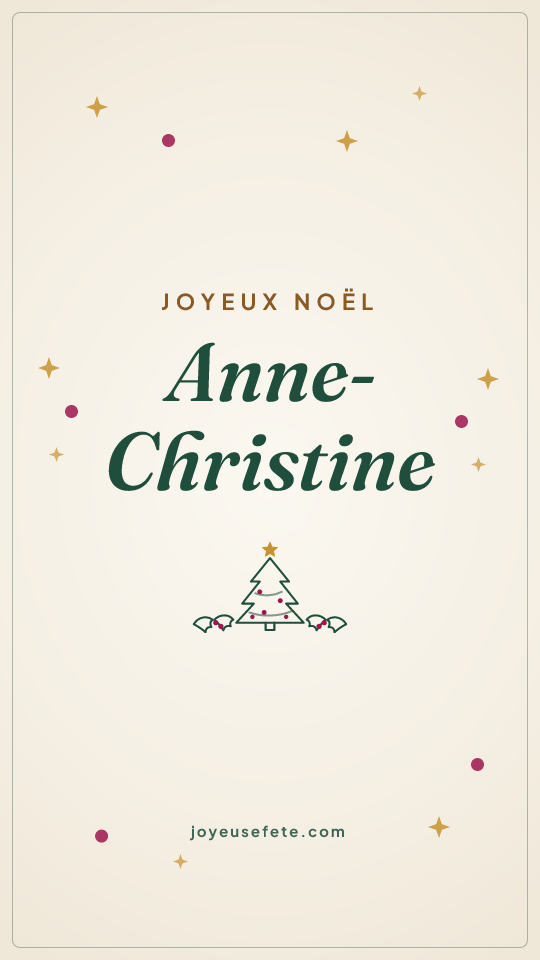Image « Joyeux Noël Anne-Christine » au format story