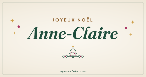 Image « Joyeux Noël Anne-Claire » au format large