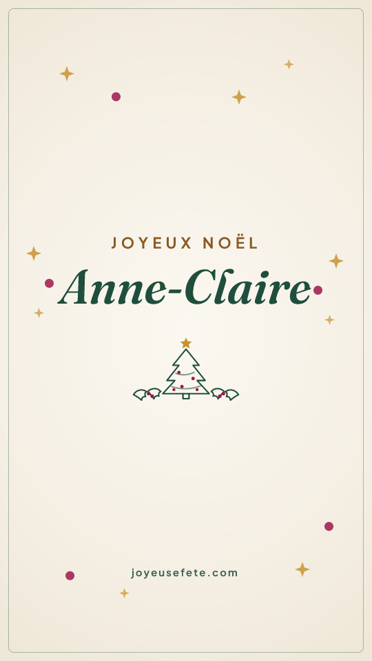 Image « Joyeux Noël Anne-Claire » au format story