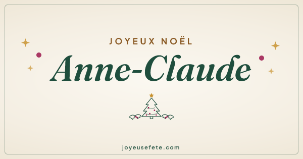Image « Joyeux Noël Anne-Claude » au format large
