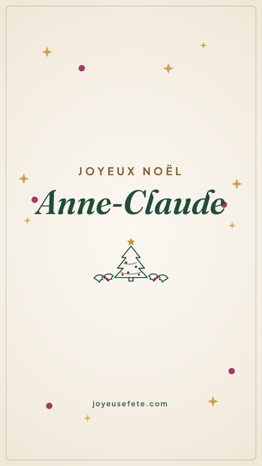 Image « Joyeux Noël Anne-Claude » au format story