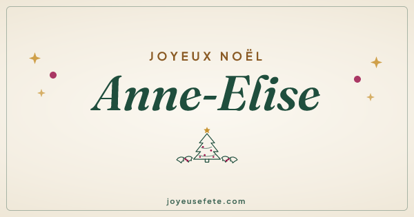 Image « Joyeux Noël Anne-Elise » au format large