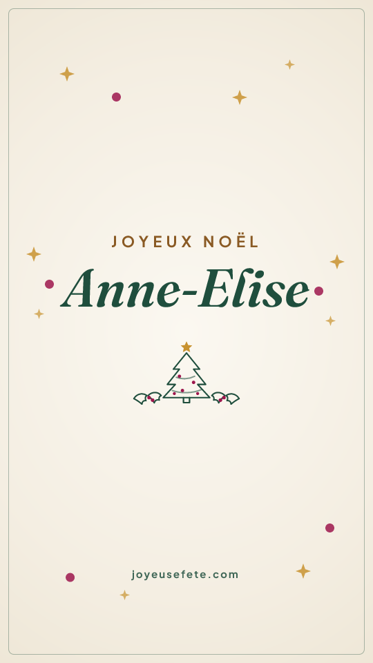 Image « Joyeux Noël Anne-Elise » au format story