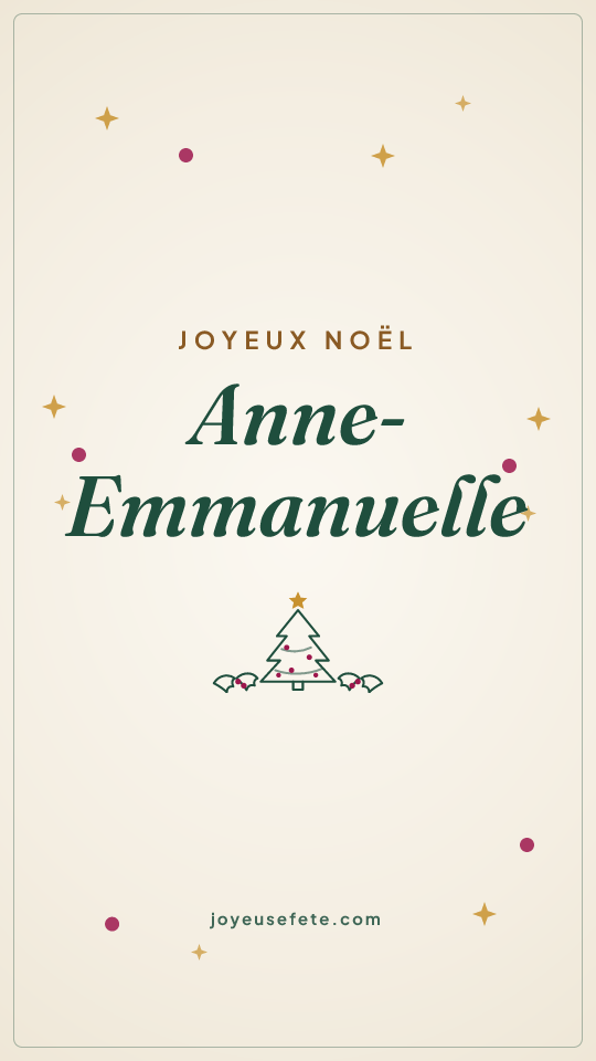 Image « Joyeux Noël Anne-Emmanuelle » au format story