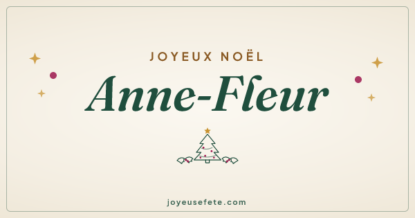 Image « Joyeux Noël Anne-Fleur » au format large