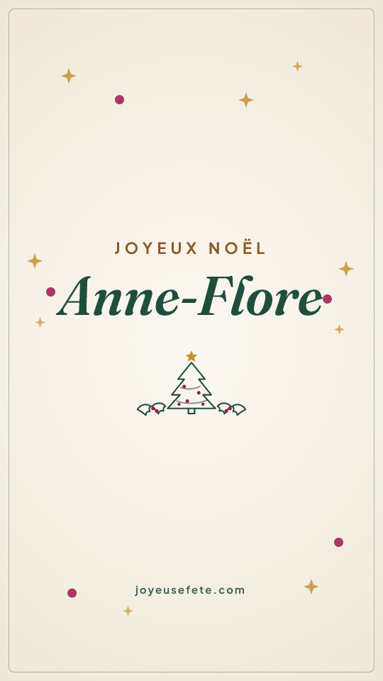 Image « Joyeux Noël Anne-Flore » au format story