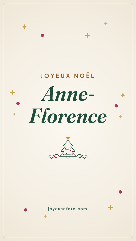 Image « Joyeux Noël Anne-Florence » au format story