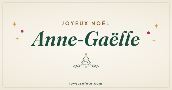 Image « Joyeux Noël Anne-Gaëlle » au format large