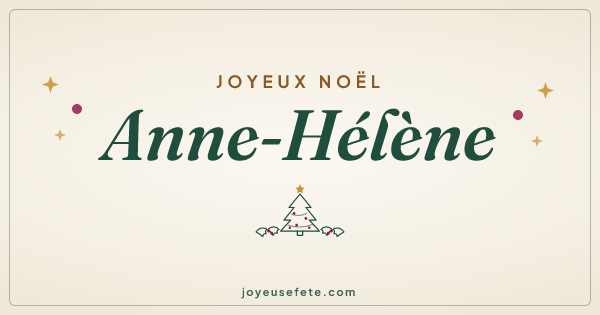 Image « Joyeux Noël Anne-Hélène » au format large