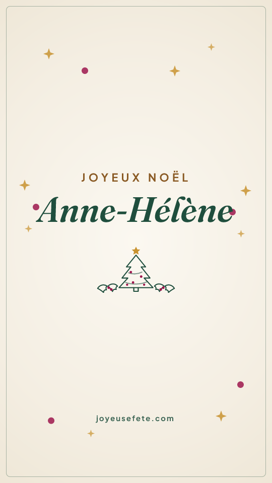 Image « Joyeux Noël Anne-Hélène » au format story
