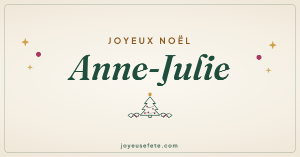 Image « Joyeux Noël Anne-Julie » au format large
