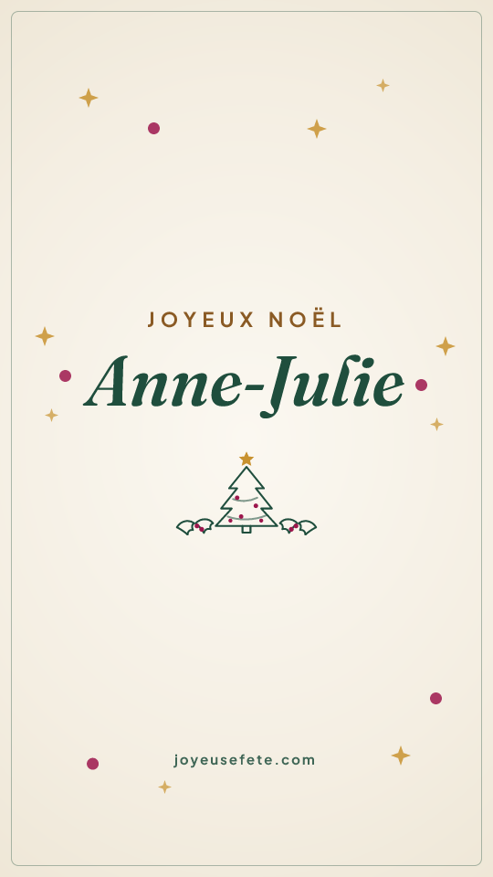 Image « Joyeux Noël Anne-Julie » au format story