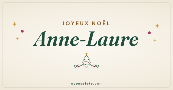 Image « Joyeux Noël Anne-Laure » au format large