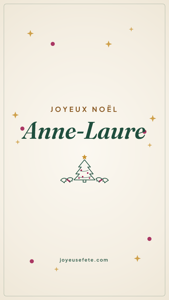 Image « Joyeux Noël Anne-Laure » au format story