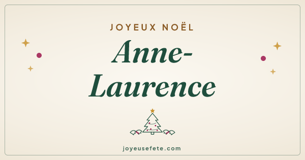 Image « Joyeux Noël Anne-Laurence » au format large