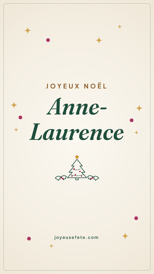 Image « Joyeux Noël Anne-Laurence » au format story