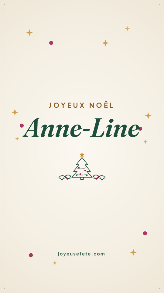 Image « Joyeux Noël Anne-Line » au format story