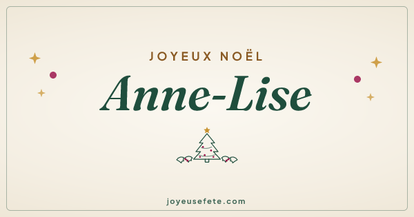 Image « Joyeux Noël Anne-Lise » au format large
