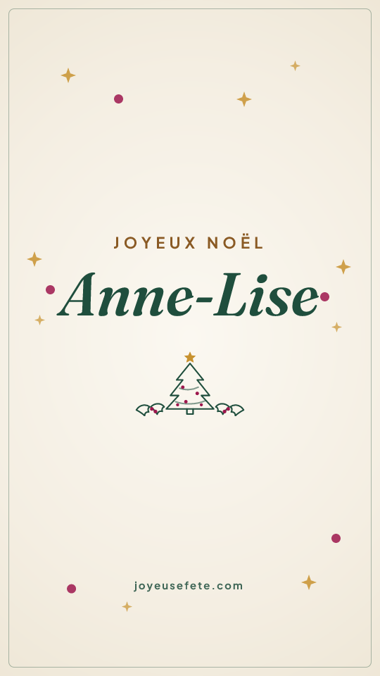 Image « Joyeux Noël Anne-Lise » au format story