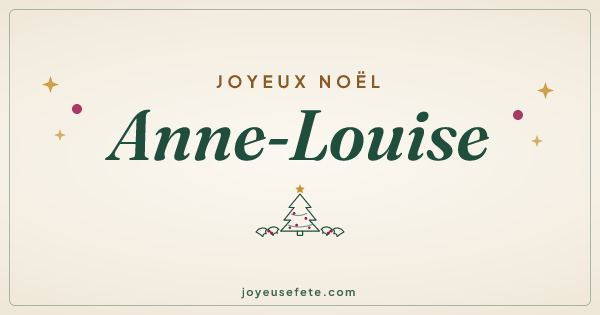 Image « Joyeux Noël Anne-Louise » au format large