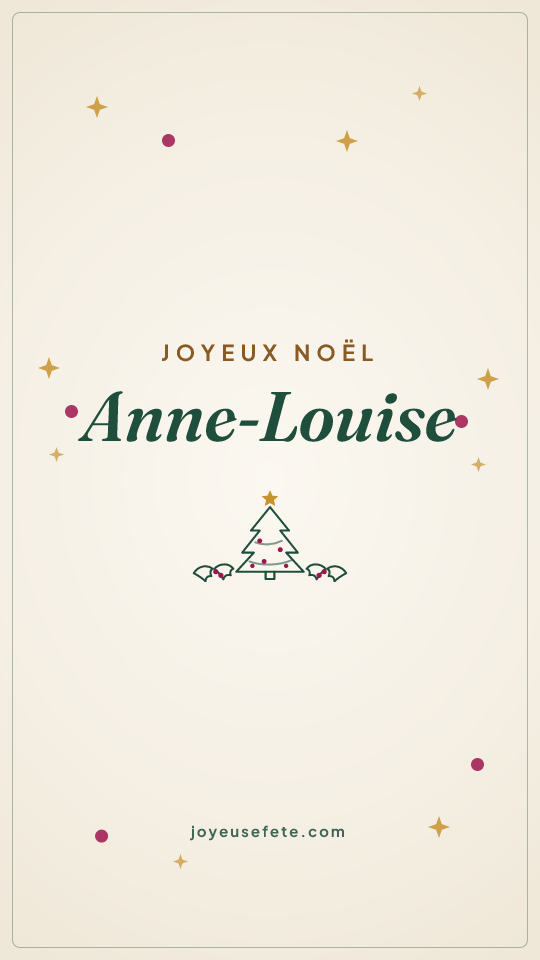 Image « Joyeux Noël Anne-Louise » au format story