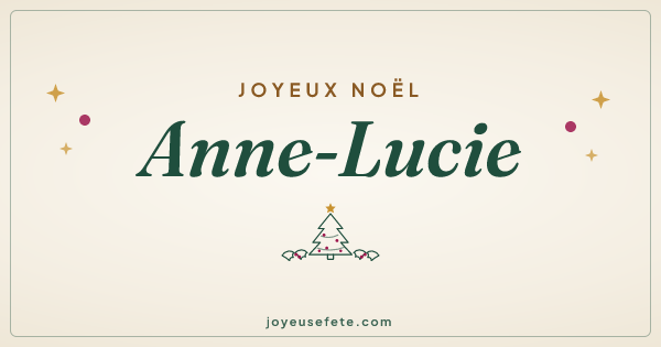 Image « Joyeux Noël Anne-Lucie » au format large