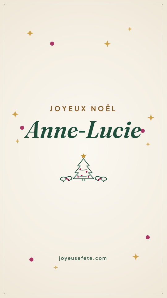 Image « Joyeux Noël Anne-Lucie » au format story
