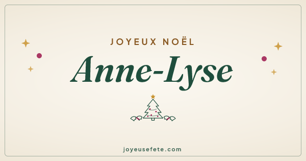 Image « Joyeux Noël Anne-Lyse » au format large