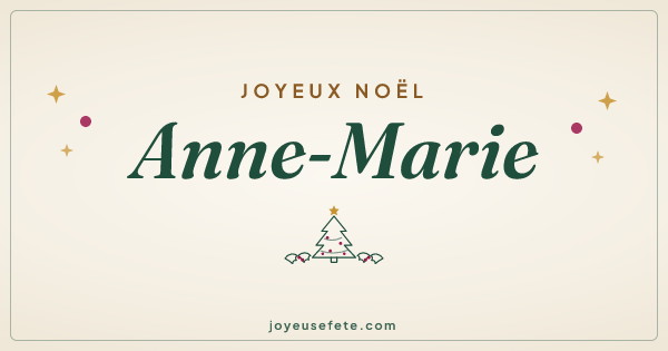 Image « Joyeux Noël Anne-Marie » au format large