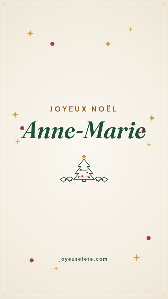 Image « Joyeux Noël Anne-Marie » au format story