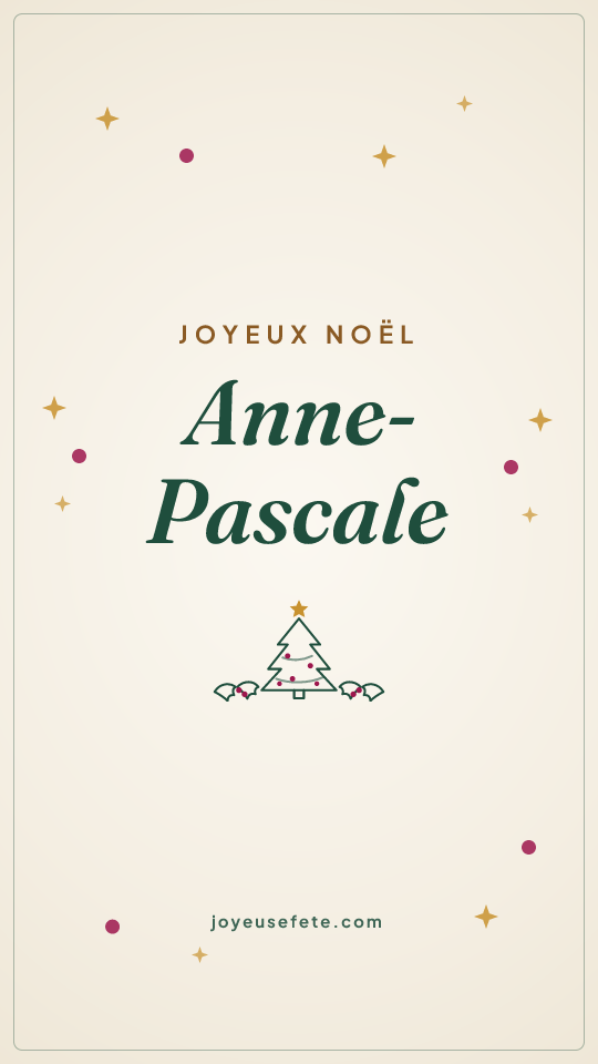 Image « Joyeux Noël Anne-Pascale » au format story