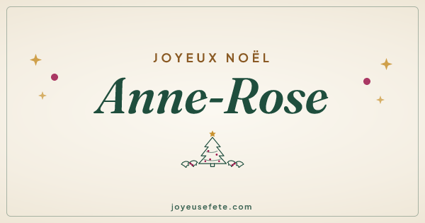 Image « Joyeux Noël Anne-Rose » au format large