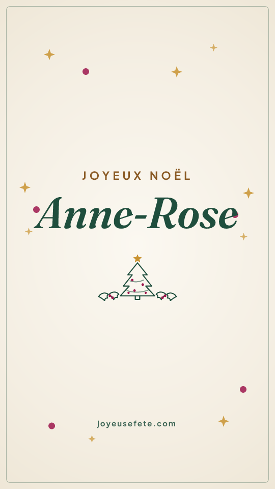 Image « Joyeux Noël Anne-Rose » au format story