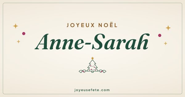 Image « Joyeux Noël Anne-Sarah » au format large