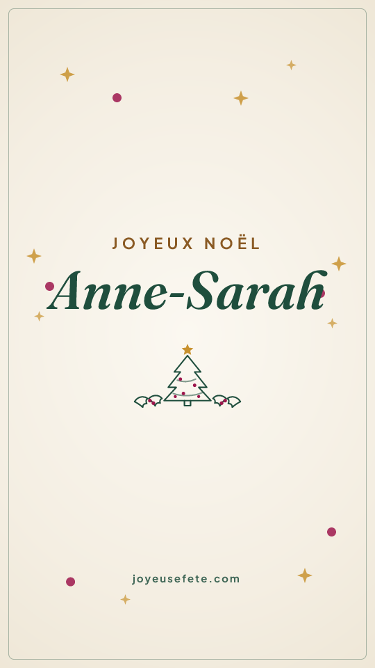 Image « Joyeux Noël Anne-Sarah » au format story