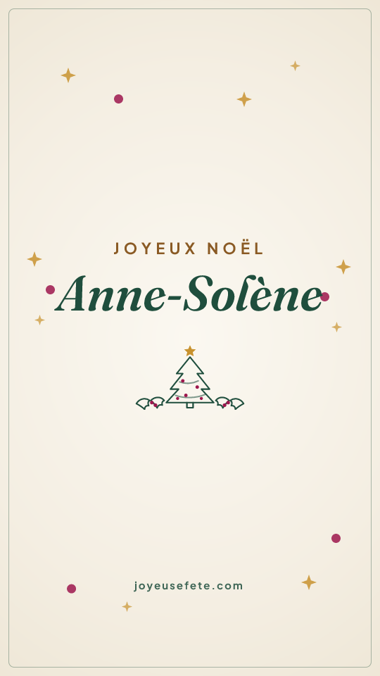Image « Joyeux Noël Anne-Solène » au format story