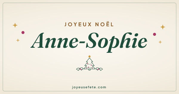 Image « Joyeux Noël Anne-Sophie » au format large