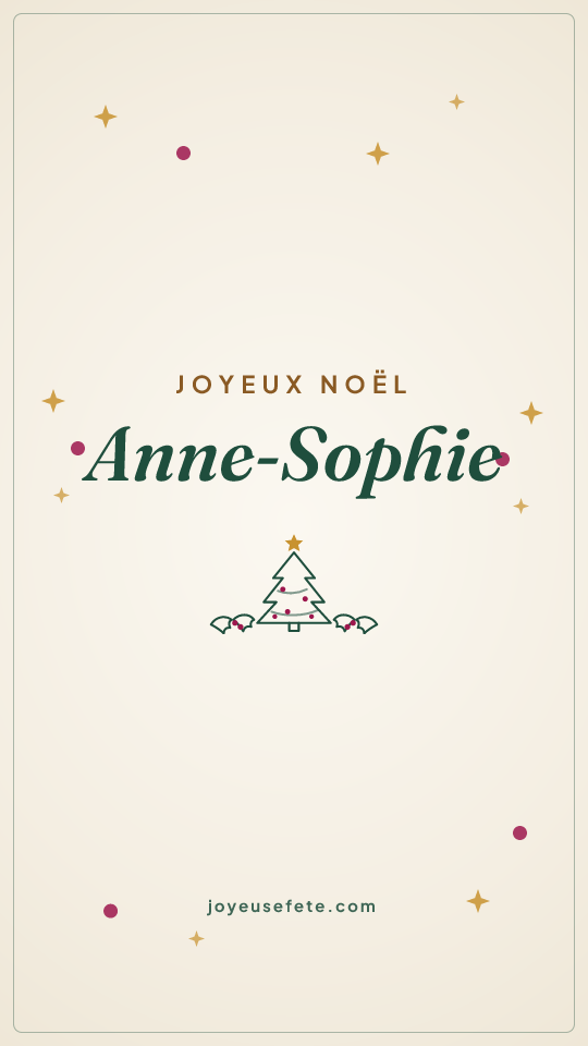 Image « Joyeux Noël Anne-Sophie » au format story