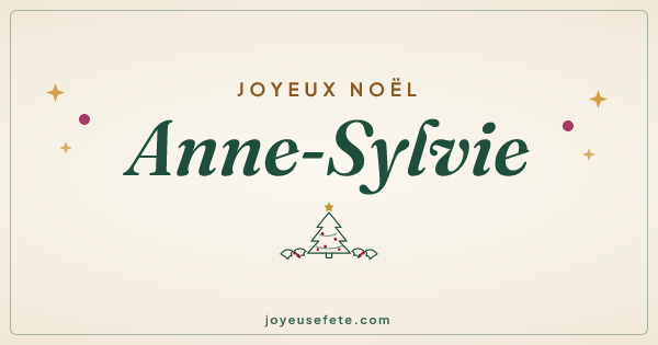 Image « Joyeux Noël Anne-Sylvie » au format large
