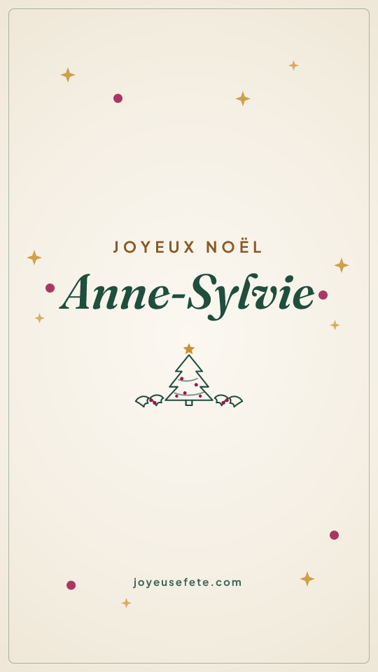 Image « Joyeux Noël Anne-Sylvie » au format story